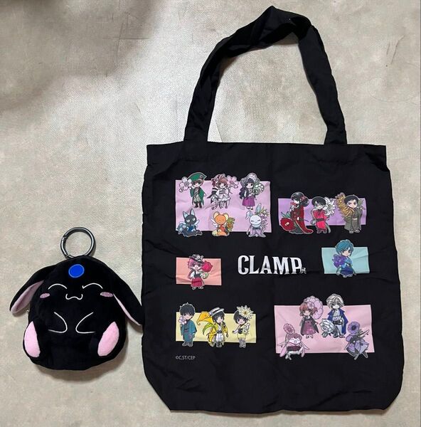 CLAMP展 エコバッグ 黒モコナポーチ付き
