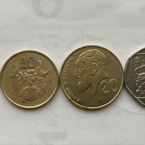 キプロス(現行はユーロ) 旧硬貨 4枚セット:5¢セント(1993)、10¢(1988)、20¢(1989)、50¢1993)