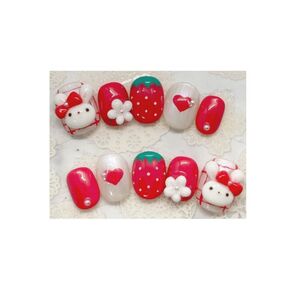 ネイルチップ うさぎ いちご