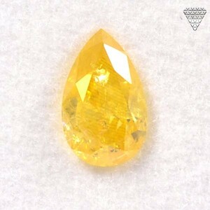 0.54 ct FANCY INTENSE YELLOW ORANGE I3 PEAR GIA ダイヤモンド ルース DIAMOND EXCHANGE FEDERATION