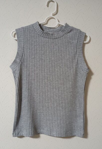 GU リブタンクトップ Lサイズ グレー
