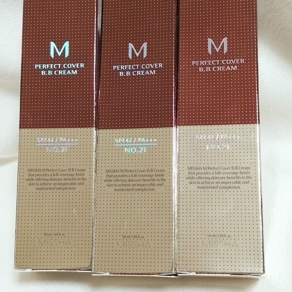 MISSHA M Perfect Cover B.B Cream No.21 3個セットBBクリーム 50ml