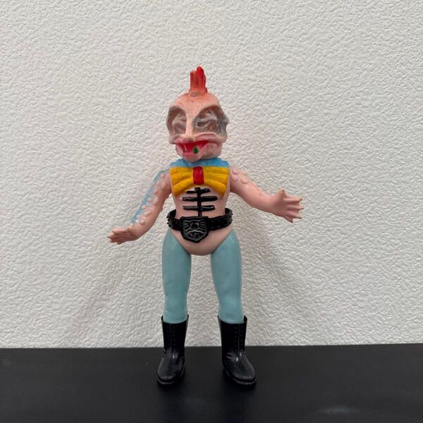 当時物 旧バンダイ 仮面ライダー 怪人 ピラザウルス ソフビ