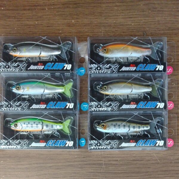 ガンクラフト ジョインテッドクロー 70 Type-F Type-S 6個セット GAN CRAFT JOINTED CLAW