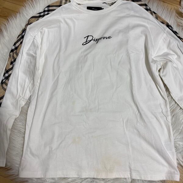 Disprove ロンT ホワイト 白 長袖Tシャツ カットソー Mサイズ