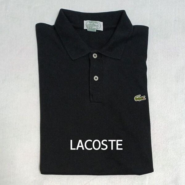 LACOSTE メンズ ブラック 半袖ポロシャツ ラコステ