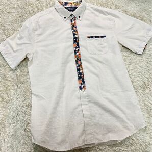 【夏らしい♪】Thruxton スラクストン 半袖シャツ 花柄 LLサイズ