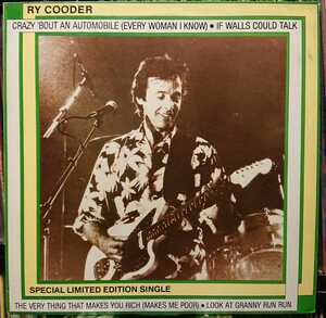 Ry Cooder - Crazy 'Bout An Automobile (Every Woman I Know) /UK盤12inch /Warner Bros. K17844T