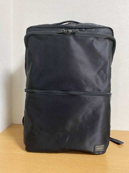 新品同様 最新型 定価49,500円●ポーター タイム TIME DAYPACK リュックサック 品番655-06169 2層式