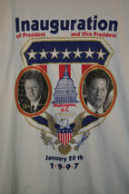 デッドストック 90年代 INAGURATION OF PRESIDENT AND VICE PRESIDENT / BILL CLINTON AL GORE アメリカ 大統領就任式 1997 Tシャツ_画像4