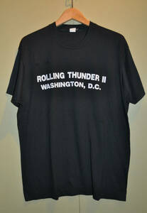 ユーズド ８0年代 ROLLING THUNDER Ⅱ WASHINGTON,D.C. HANOI JANE ローリング サンダー ワシントン D.C. ハノイ ジェーン Tシャツ
