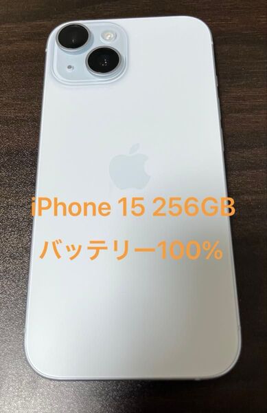 【訳アリ品】iPhone 15 256GB ブルー バッテリー 100%