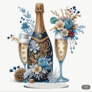 シャンパンで大人っぽくダイヤモンドビーズアート(完成品)