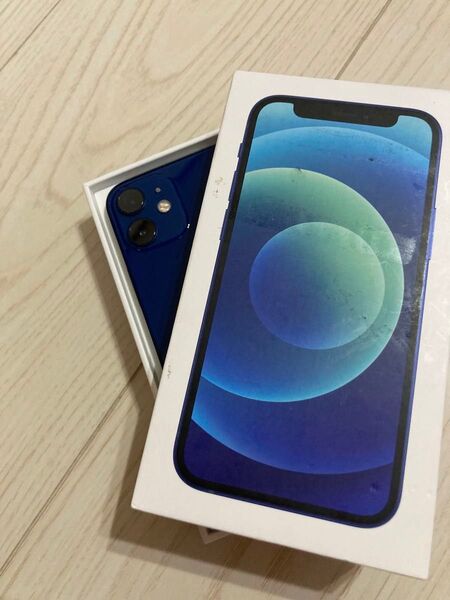 iPhone12 mini 64GB ジャンク 部品取り Apple iPhone SIMフリー 箱付 ブルー 初期化済み