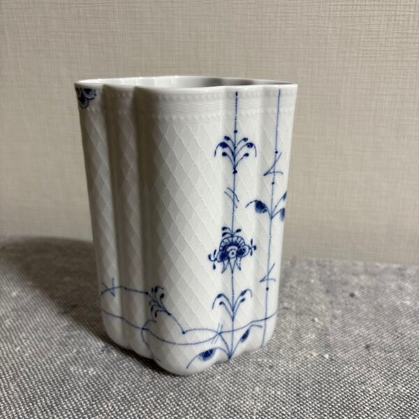 ロイヤルコペンハーゲン ブルーパルメッテ フラワーベース 花瓶 美品