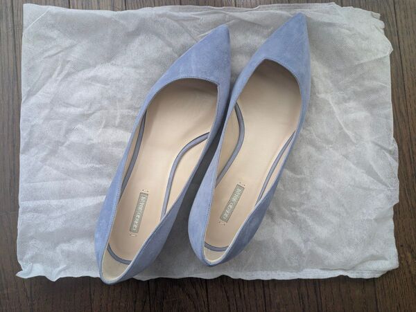 GIORGIO ARMANI スエードパンプス ブルー系 ヒール2.5cm サイズ37