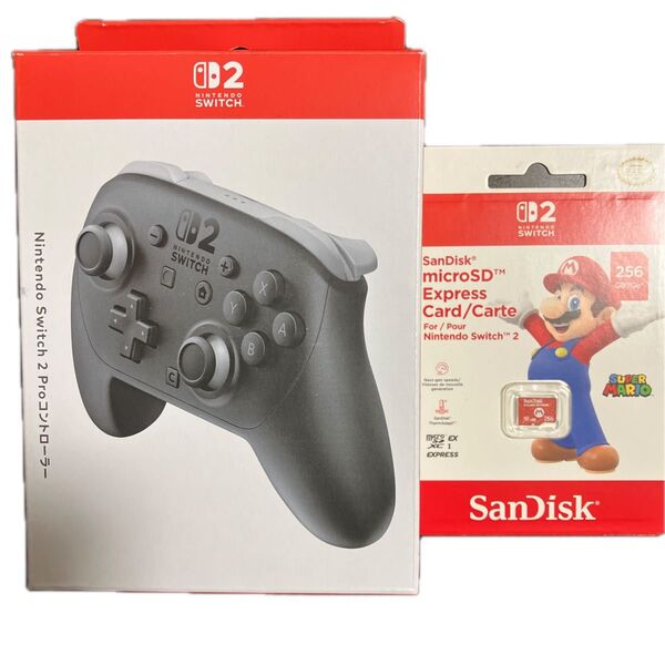 Nintendo Switch2 Pro コントローラー SanDisk micro SD Express Card 256GB
