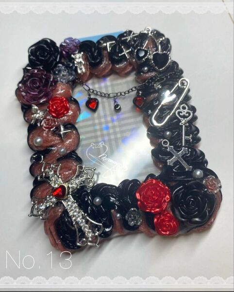【No.13】 ホイップデコ トレカケース 硬質ケース トレカデコ ブラック ハンドメイド