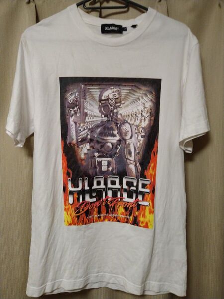 X-LargeエクストララージTシャツ半袖ターミネーター白色ホワイトストリートデザイン柄裏原オシャレ格安激レア通勤通学