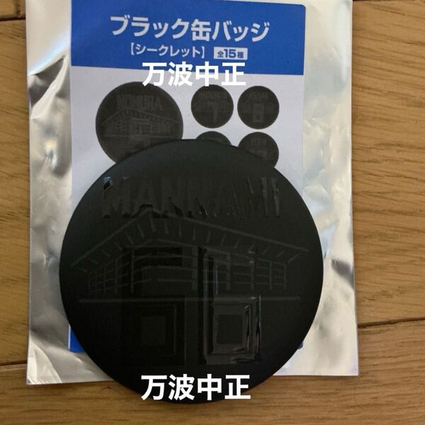 北海道日本ハムファイターズ ブラック缶バッジ 万波中正 #66 シークレット
