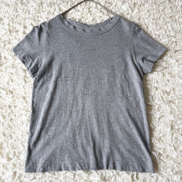 45R 手描き調ロゴプリント 半袖 Tシャツ グレー サイズ1