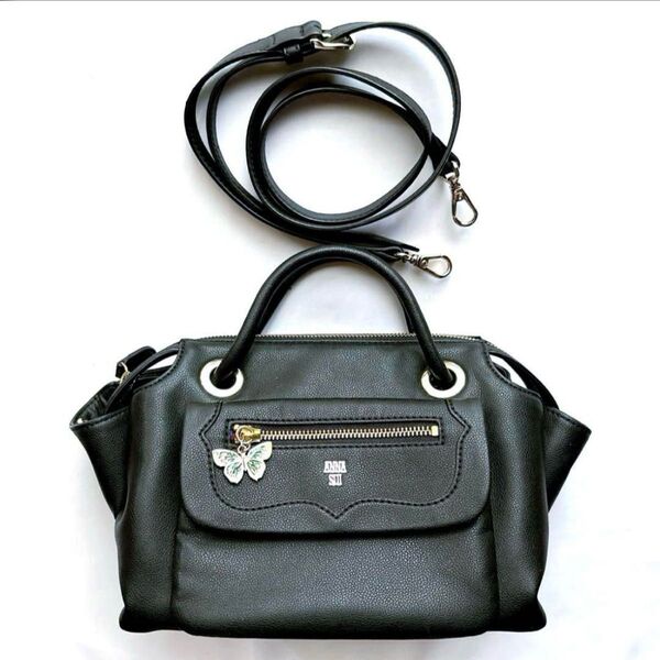 【新品】ANNA SUI アナスイ マッシュ 2wayショルダーバッグ ブラック