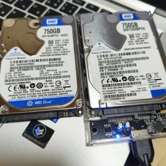WD Blue 750GB HDD 2個セット