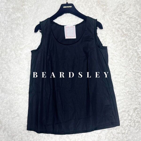 24年 美品 BEARDSLEY ビアズリー シャツタンク 定価1.2 ノースリーブ ブラック タンクトップ