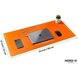 デスク マット フェイクレザー オレンジ オフィス