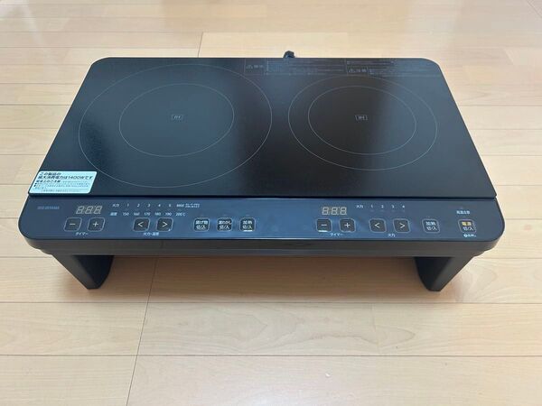 未使用 アイリスオオヤマ IHコンロ 1400W IHK-WT41S-B 2025年製
