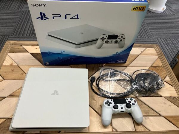 【動作品】PS4 本体 CUH-2200A B02 500GB Glacier White コントローラーあり