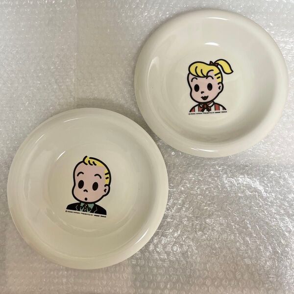 ミスド × オサムグッズ お皿 2枚セット 原田治 コラボ 非売品 陶器製 OSAMU GOODS 皿 当時物 プレート 食器