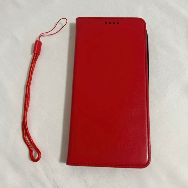 iPhone15 Pro Max ケース 手帳型 カード収納 スタンド機能 赤 手帳型ケース