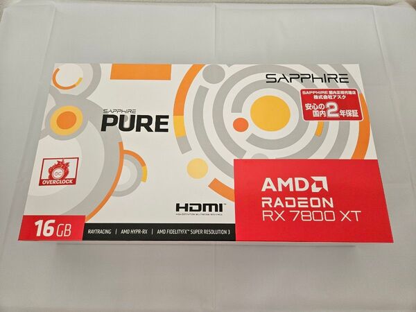 新品未開封 SAPPHIRE PURE Radeon RX 7800 XT GAMING OC 16GB GDDR6