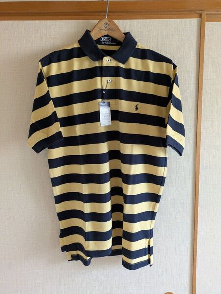 POLO by Ralph Lauren ボーダー柄ポロシャツ Lサイズ イエロー ネイビー 未使用
