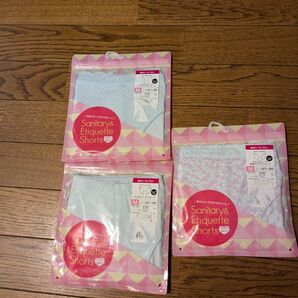 サニタリー吸水ショーツ Mサイズ 3枚セット ドット柄 花柄 バックレース 未使用