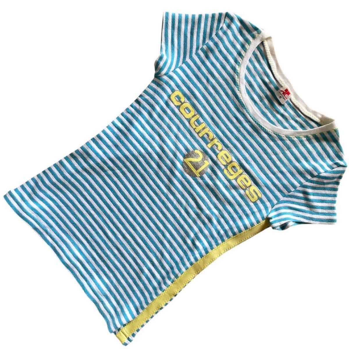 クレージュ21　ストライプ 半袖Tシャツ y2k 平成ファッション