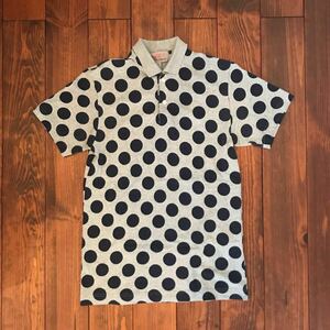 ★送料込★ 美品 コラボ！COMME des GARCONS × H&M ドット ポロシャツ 水玉 別注 限定 コムデギャルソン ギャルソン グレー エイチ&エム