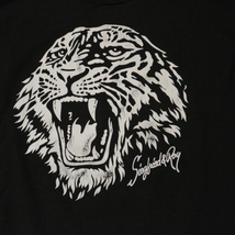 90s USA製 Siegfried & Roy Tシャツ トラ タイガー アニマル L ブラック ジークフリート&ロイ 動物 ライオン イラスト ヴィンテージ_画像3