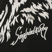 90s USA製 Siegfried & Roy Tシャツ トラ タイガー アニマル L ブラック ジークフリート&ロイ 動物 ライオン イラスト ヴィンテージ_画像5