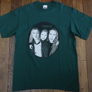1997 USA製 Hanson MMMBOP Tシャツ L グリーン ハンソン フォト 両面 オフィシャル バンド ロック 90s ヴィンテージの画像2