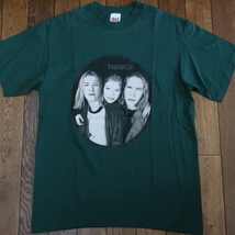 1997 USA製 Hanson MMMBOP Tシャツ L グリーン ハンソン フォト 両面 オフィシャル バンド ロック 90s ヴィンテージ_画像2