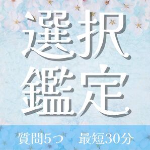 ◆選択/yesno鑑定◆質問5つ