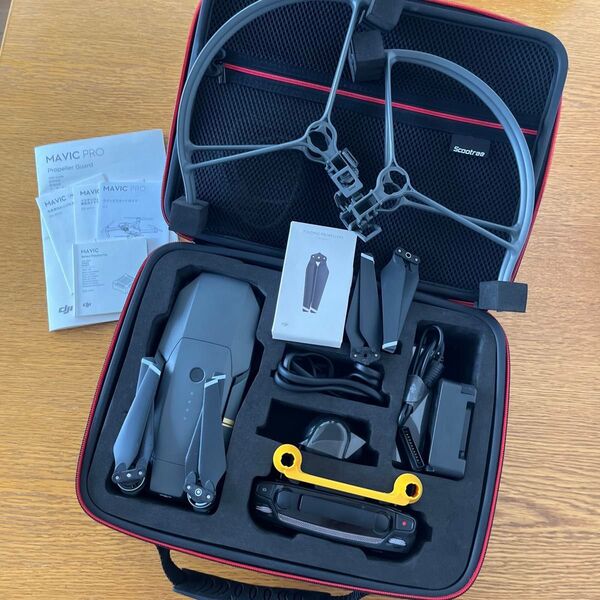 DJI Mavic Pro プロペラ×4 プロペラガード 付属品多数 専用ケース付 動作確認済 マービック ドローン