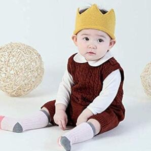 赤ちゃん 帽子 ニット クラウン セレモニー 誕生日 6ヶ月〜2歳用
