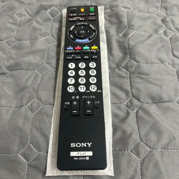 美品 SONY テレビ リモコン RM-JD016
