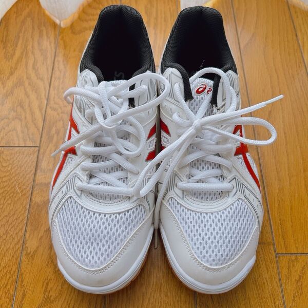 asics バレーボールシューズ 23cm ホワイト/レッド