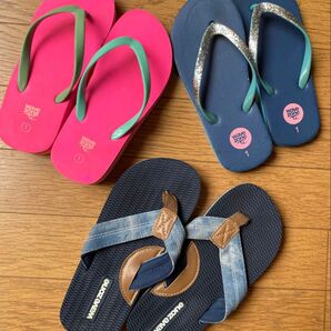 【値下げ】【海外購入品 】子供向け Wave Zone ビーチサンダル 中古 3点セット