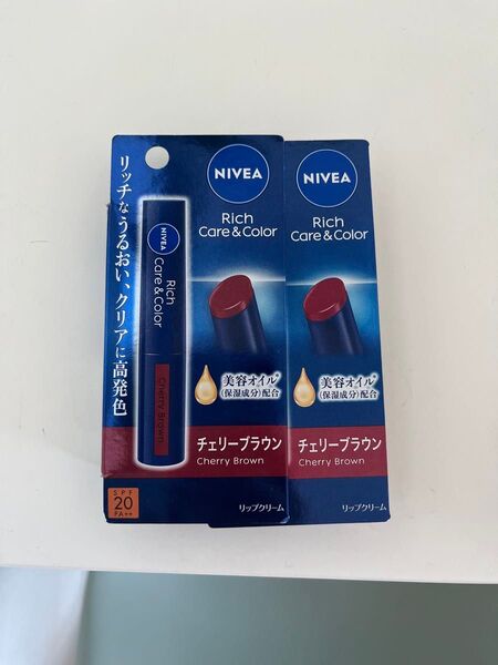 ニベア カラーリップ リップクリーム チェリーブラウン