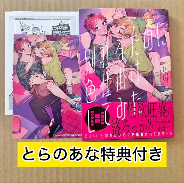 別れるために色仕掛けしてみた/わじ とらのあな特典両面イラストカード(裏面漫画)・店舗共通ペーパー付き